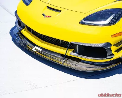 C7 Carbon Front Splitter Carbon Fiber Extended Version with Undertray Chevrolet Corvette Z06|GS|ZR1 2006-2013 - C6Z-FS-EX-CF