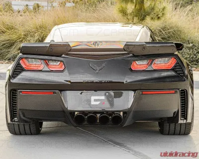 C7 Carbon OEM Style Rear Diffuser With Exhaust Shields Carbon Fiber Chevrolet Corvette C7 2014-2019 - C7-RD-CF