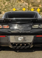 C7 Carbon OEM Style Rear Diffuser With Exhaust Shields Carbon Fiber Chevrolet Corvette C7 2014-2019                                     - C7-RD-CF - Image 4