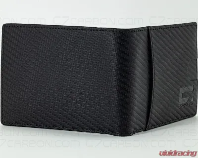 C7 Carbon Leather Wallet Bifold With RFID Blocking Carbon Fiber Black - C7W01-RFID-Black