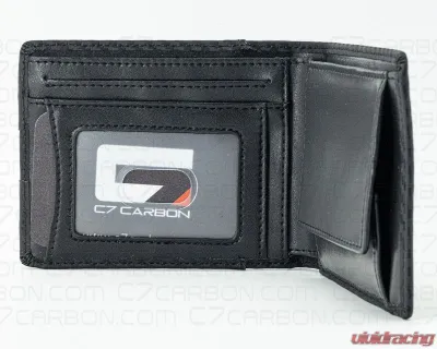 C7 Carbon Leather Wallet Bifold With RFID Blocking Carbon Fiber Black - C7W01-RFID-Black