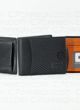 C7 Carbon Leather Wallet Bifold With RFID Blocking Carbon Fiber Black & Orange                                     - C7W01-RFID-Orange - Image 4