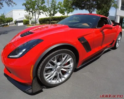 C7 Carbon C7.R Style Front Splitter Unpainted Composite Chevrolet Corvette C7 Z06 | GS 2015-2019 - C7Z-C7R-FS-FRP