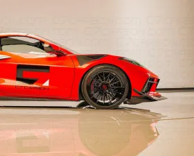 C7 Carbon Z06 Style Front Splitter for Corvette Stingray 1 Piece Design Unpainted Composite Chevrolet Corvette C8 Stingray | Z51 2020-2024