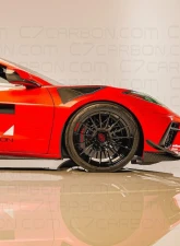 C7 Carbon Z06 Style Front Splitter for Corvette Stingray 1 Piece Design Unpainted Composite Chevrolet Corvette C8 Stingray | Z51 2020-2024                                     - C8-1E-3 - Image 4