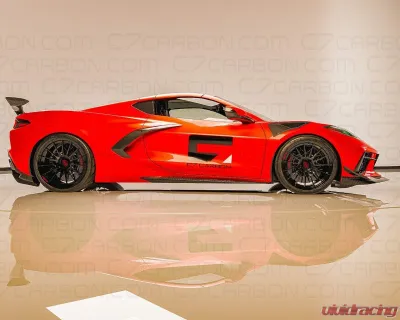 C7 Carbon Z06 Style Front Splitter for Corvette Stingray 1 Piece Design Unpainted Composite Chevrolet Corvette C8 Stingray | Z51 2020-2024 - C8-1E-3
