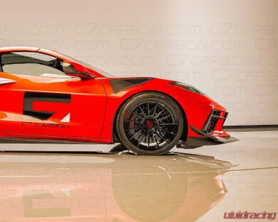 C7 Carbon Z06 Style Front Splitter for Corvette Stingray 1 Piece Design Unpainted Composite Chevrolet Corvette C8 Stingray | Z51 2020-2024 - C8-1E-4
