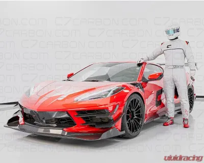 C7 Carbon Legacy Chassis Mounted Rear Wing Carbon Fiber Chevrolet C8 Corvette Stingray 2020-2024 - C8-3D-1