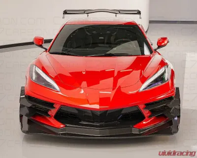 C7 Carbon Legacy Chassis Mounted Rear Wing Carbon Fiber Chevrolet C8 Corvette Stingray 2020-2024 - C8-3D-1