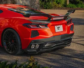 C7 Carbon Z06 Style Chassis Mounted Rear Wing With Duckbill Carbon Fiber Chevrolet Corvette C8 Stingray | Z51 2020-2024