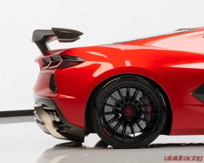 C7 Carbon Z06 Style Chassis Mounted Rear Wing Without Duckbill Painted Carbon Flash Chevrolet Corvette C8 Stingray | Z51 2020-2024 - C8-3F2-4