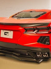 C7 Carbon Low Profile Rear Spoiler Carbon Fiber Chevrolet C8 Corvette Stingray 2020-2024                                     - C8-3G-1 - Image 3