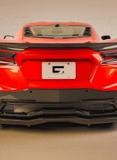 C7 Carbon Low Profile Rear Spoiler Carbon Fiber Chevrolet C8 Corvette Stingray 2020-2024                                     - C8-3G-1 - Image 4