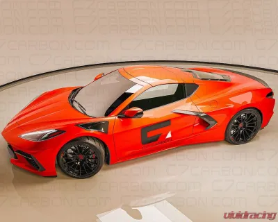 C7 Carbon Low Profile Rear Spoiler Composite Unpainted Chevrolet C8 Corvette Stingray 2020-2024 - C8-3G-3