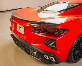 C7 Carbon Low Profile Rear Spoiler Painted Carbon Flash Chevrolet C8 Corvette Stingray 2020-2024