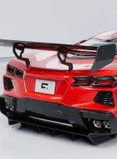 C7 Carbon Daytona Chassis Mounted Spoiler Composite Unpainted Chevrolet C8 Corvette Stingray 2020-2024                                     - C8-3I-3 - Image 4