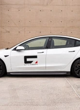 C7 Carbon Side Skirt Set Cyber Carbon Fiber Tesla Model 3 2017+                                     - T3-2A-1 - Image 2