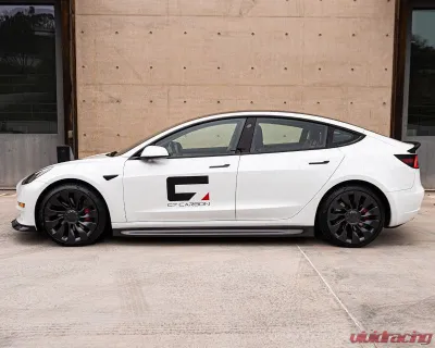 C7 Carbon Side Skirt Set Cyber Carbon Fiber Tesla Model 3 2017+ - T3-2A-1