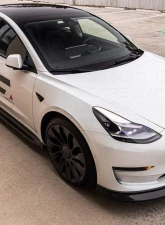 C7 Carbon Side Skirt Set Cyber Carbon Fiber Tesla Model 3 2017+                                     - T3-2A-1 - Image 3