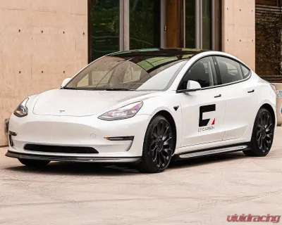 C7 Carbon Side Skirt Set Cyber Composite Unpainted Tesla Model 3 2017+ - T3-2A-3