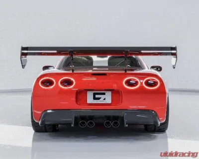 C7 Carbon Rear Spoiler Carbon Fiber + ChassisMount Bracket System Chevrolet Corvette C5 Daytona Chassis Mounted 1997-2004 - C5-3I-1-H