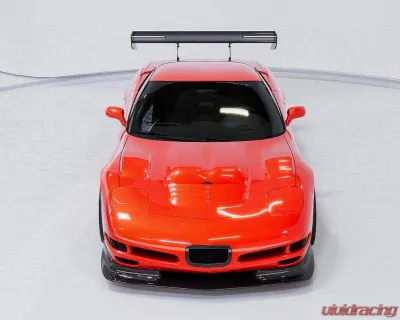 C7 Carbon Rear Spoiler Carbon Fiber + ChassisMount Bracket System Chevrolet Corvette C5 Daytona Chassis Mounted 1997-2004 - C5-3I-1-H