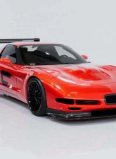 C7 Carbon Rear Spoiler Carbon Fiber + ChassisMount Bracket System Chevrolet Corvette C5 Daytona Chassis Mounted 1997-2004                                     - C5-3I-1-H - Image 5