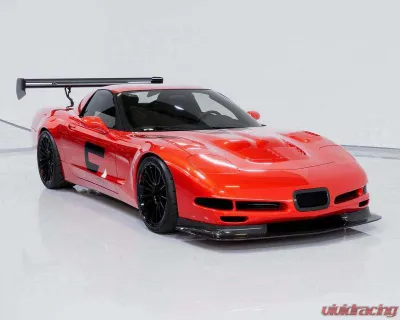 C7 Carbon Rear Spoiler Carbon Fiber + ChassisMount Bracket System Chevrolet Corvette C5 Daytona Chassis Mounted 1997-2004 - C5-3I-1-H