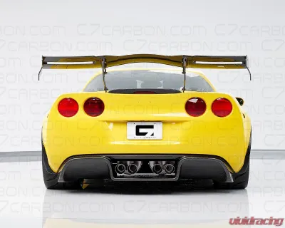 C7 Carbon Legacy Chassis Mounted Rear Spoiler Carbon Fiber + Mounting Hardware Kit Chevrolet Corvette C6 2005-2013 - C6Z-3D-1-H