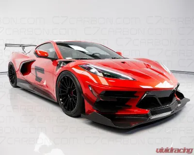 C7 Carbon Track Spec Functional S Duct Hood Package Composite Unpainted Chevrolet Corvette C8 2020-2024 - C8-6A2-3