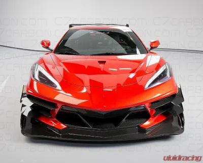 C7 Carbon Track Spec Functional S Duct Hood Package Composite Unpainted Chevrolet Corvette C8 2020-2024 - C8-6A2-3