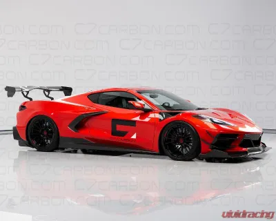 C7 Carbon Track Spec Functional S Duct Hood Package Composite Unpainted Chevrolet Corvette C8 2020-2024 - C8-6A2-3