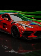 C7 Carbon Track Spec Functional S Duct Hood Package Composite Unpainted Chevrolet Corvette C8 2020-2024                                     - C8-6A2-3 - Image 7