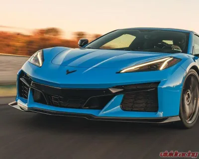 C7 Carbon 3 Piece Front Splitter without Canard Slots Painted Carbon Flash Chevrolet Corvette C8 Z07 | Z06 2023+ - C8Z-1A2-4