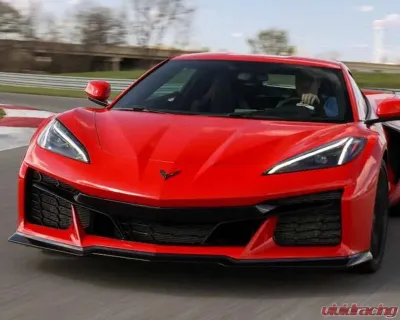 C7 Carbon 3 Piece Front Splitter without Canard Slots Painted Carbon Flash Chevrolet Corvette C8 Z07 | Z06 2023+ - C8Z-1A2-4