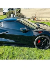C7 Carbon Front Fender Vents Painted Carbon Flash + Fender Cutting Template Chevrolet Corvette C8 2020-2024                                     - C8-5I-4-T - Image 3