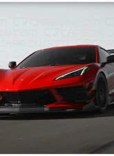 C7 Carbon Legacy Front Canards Carbon Fiber Chevrolet C8 Corvette Stingray 2020-2024                                     - C8-5D-1 - Image 2