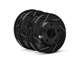 R1 Concepts Black Drilled & Slotted Brake Rotors (black) Ram 1500 2021