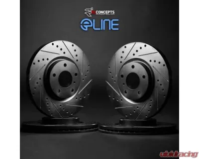R1 Concepts Black Drilled & Slotted Brake Rotors (black) Ram 1500 2021 - WHPN2-40188