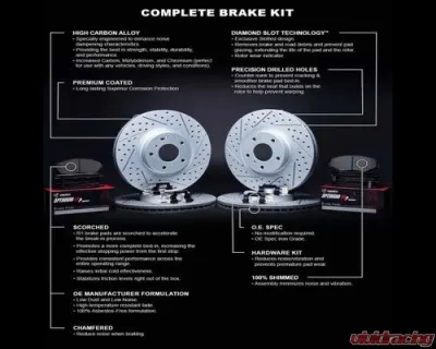 Drilled & Slotted Brake Kits Dodge Durango 2014 - WBUH2-42072