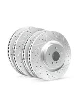 R1 Concepts Geo-Carbon Drilled & Slotted Brake Rotors Premium Edition (345mm Rear Disc) Toyota GR Supra 2020+                                     - WBPN2-31027 - Image 3