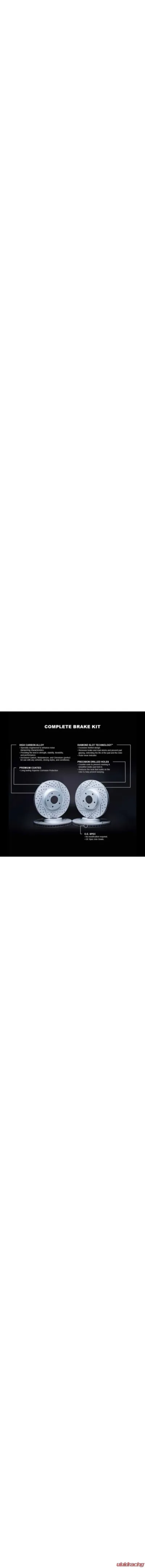 R1 Concepts Geo-Carbon Drilled & Slotted Brake Rotors Premium Edition (345mm Rear Disc) Toyota GR Supra 2020+ - WBPN2-31027