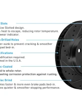 R1 Concepts Black Drilled & Slotted Brake Rotors (black) Ram 1500 2021                                     - WHPN2-40188 - Image 6