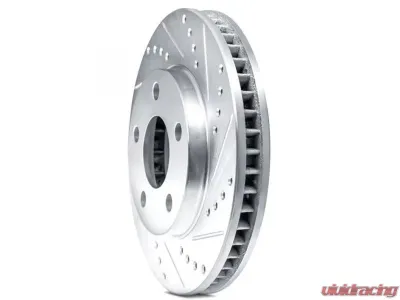 Dynamic Friction Black Drilled and Slotted Left Front Brake Rotor - 633-13035L