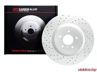 Dynamic Friction Black Drilled and Slotted Left Front Brake Rotor - 633-13035L