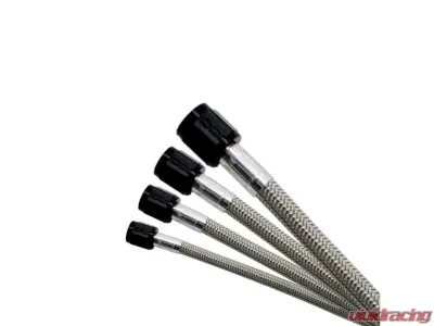 Nitrous Express 24in 3AN SS Black Ends Stainless Steel Braided Hose - 10024