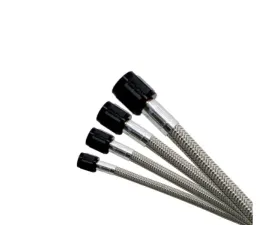 Nitrous Express 48in 3AN SS Black Ends Stainless Steel Braided Hose