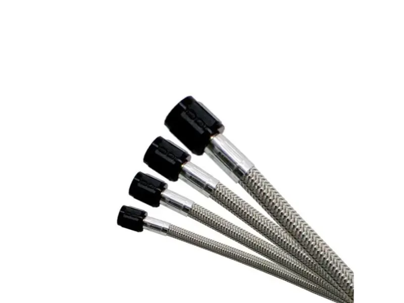 Nitrous Express 72in 3AN SS Red Ends Stainless Steel Braided Hose - 10072