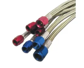 Nitrous Express 4AN 10ft Red Stainless Steel Braided Hose