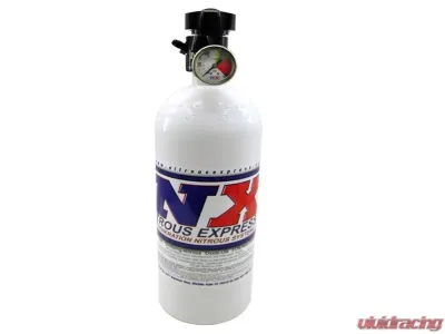 Nitrous Express 6.89 Diameter x 26.69 Tall 15lb Bottle with Lightning 500 Valve with Gauge - 11151